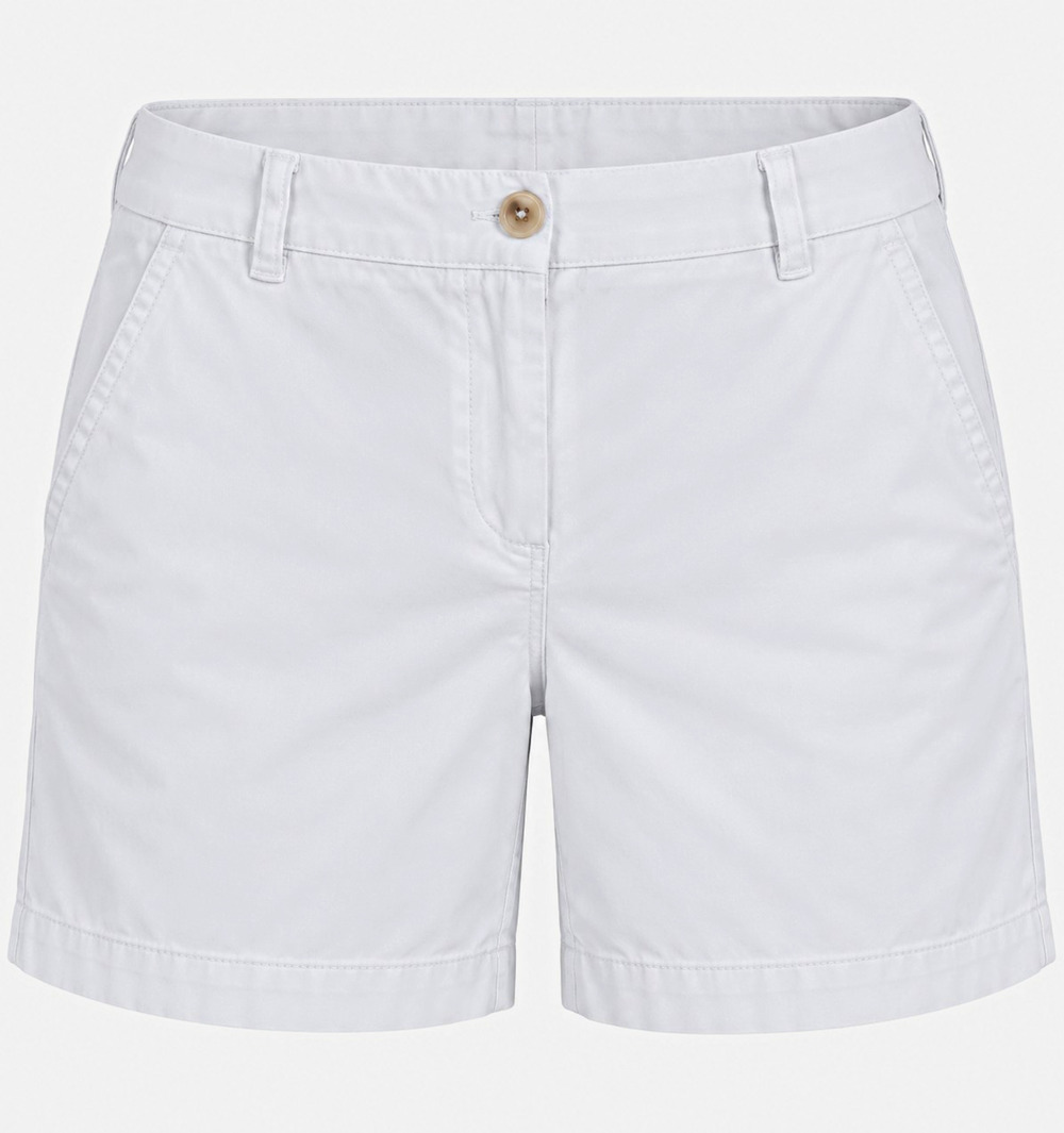 J.CREW Chino Shorts Women's Size 2 White Twill Cotton Flat Front Zip Pockets